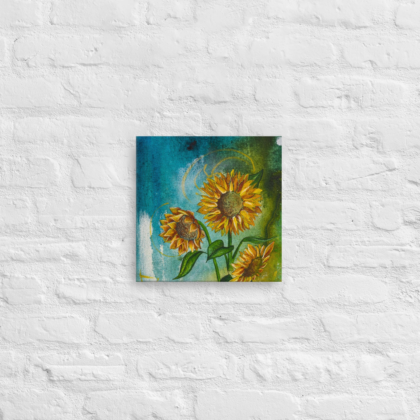 Flower Study (Sunflower) - Mixed Media Printed Canvas