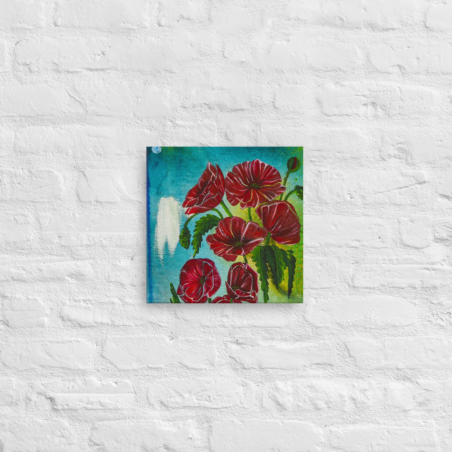 Flower Study (Poppy) - Mixed Media Printed Canvas