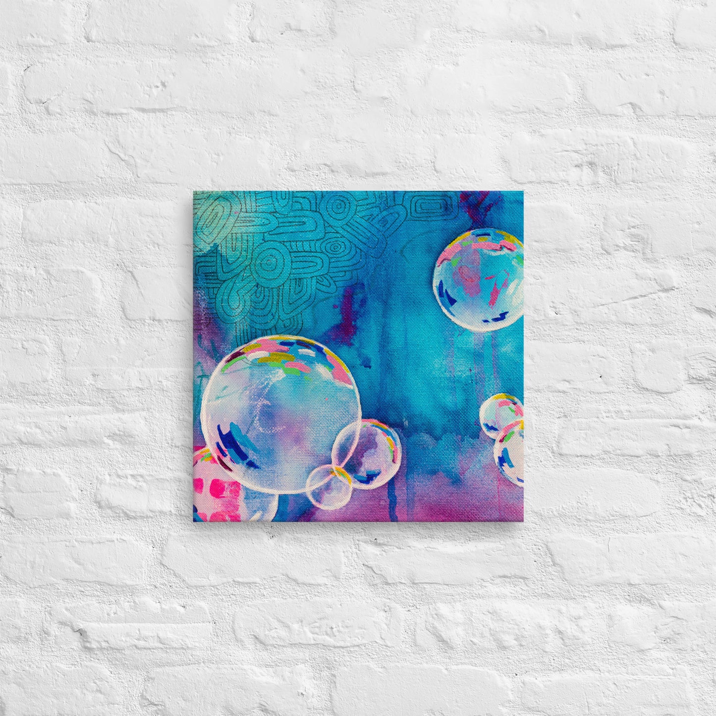 Bubble Fun (#3) - Printed Canvas