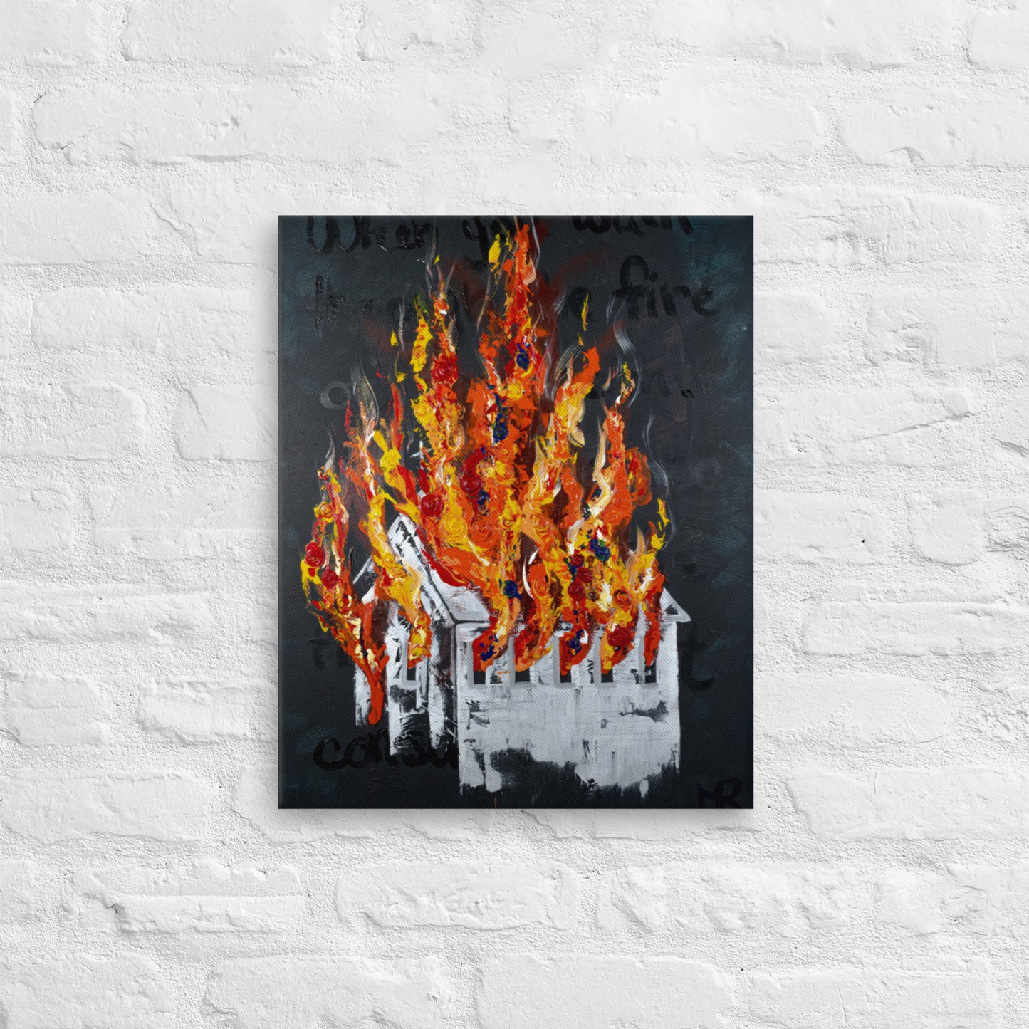 Burning Church, Deconstruction - Printed Canvas